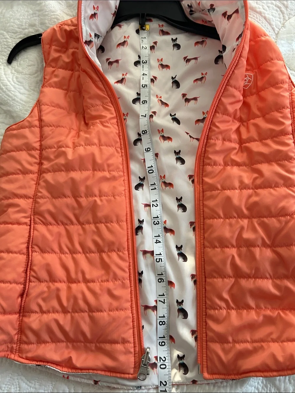 Ariat Girls' Coral Reversible Quilted Vest Size XL